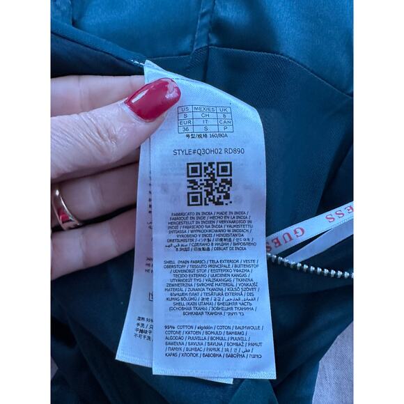 Guess Satin Sexy Green Sleeveless Bodysuit Corset NWOT - Picture 6 of 7